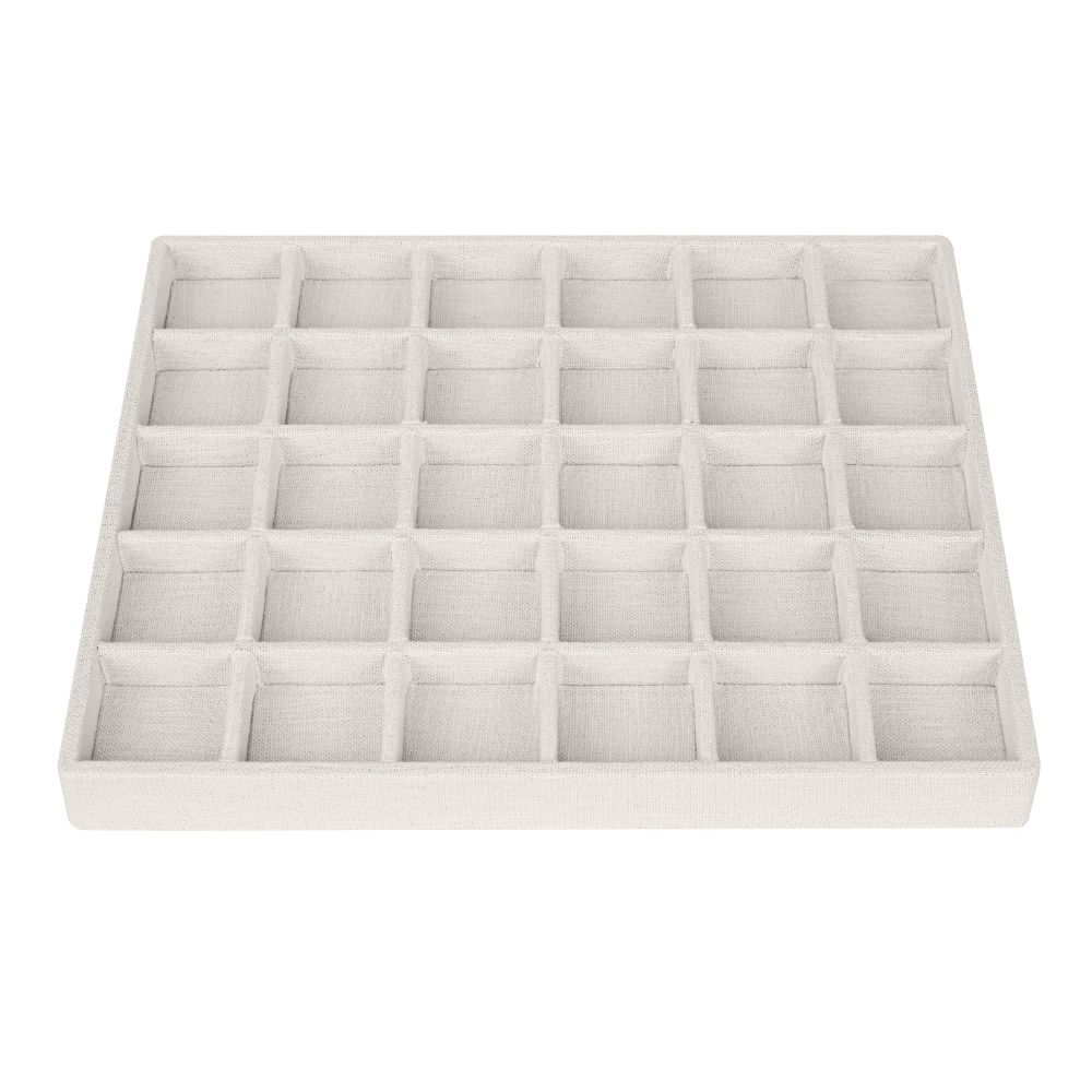 린넨 나눔 30칸 다용도 진열대 베이지 29x25x2.5