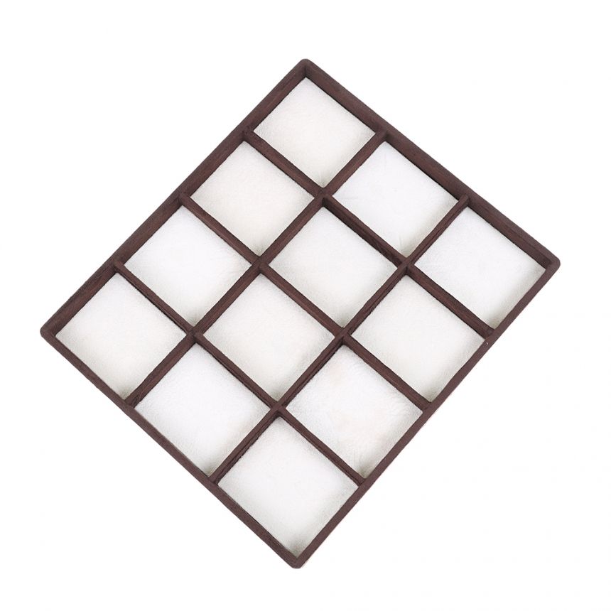 스웨이드 나눔 12칸 다용도 진열대 베이지/브라운 대 29x25x2.6