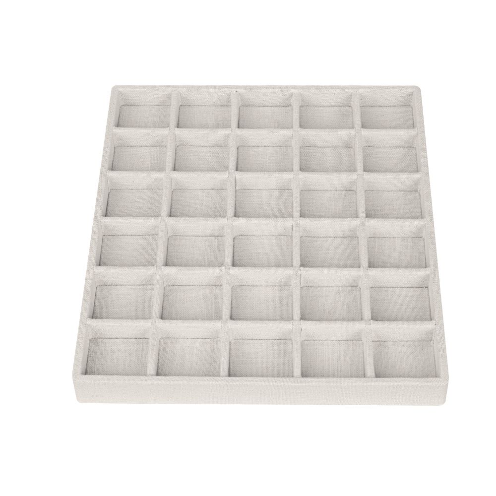 린넨 나눔 30칸 다용도 진열대 베이지 29x25x2.5