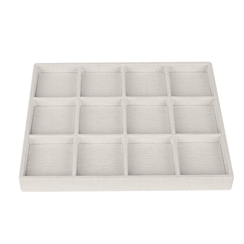 린넨 나눔 12칸 다용도 진열대 베이지 29x25x2.6