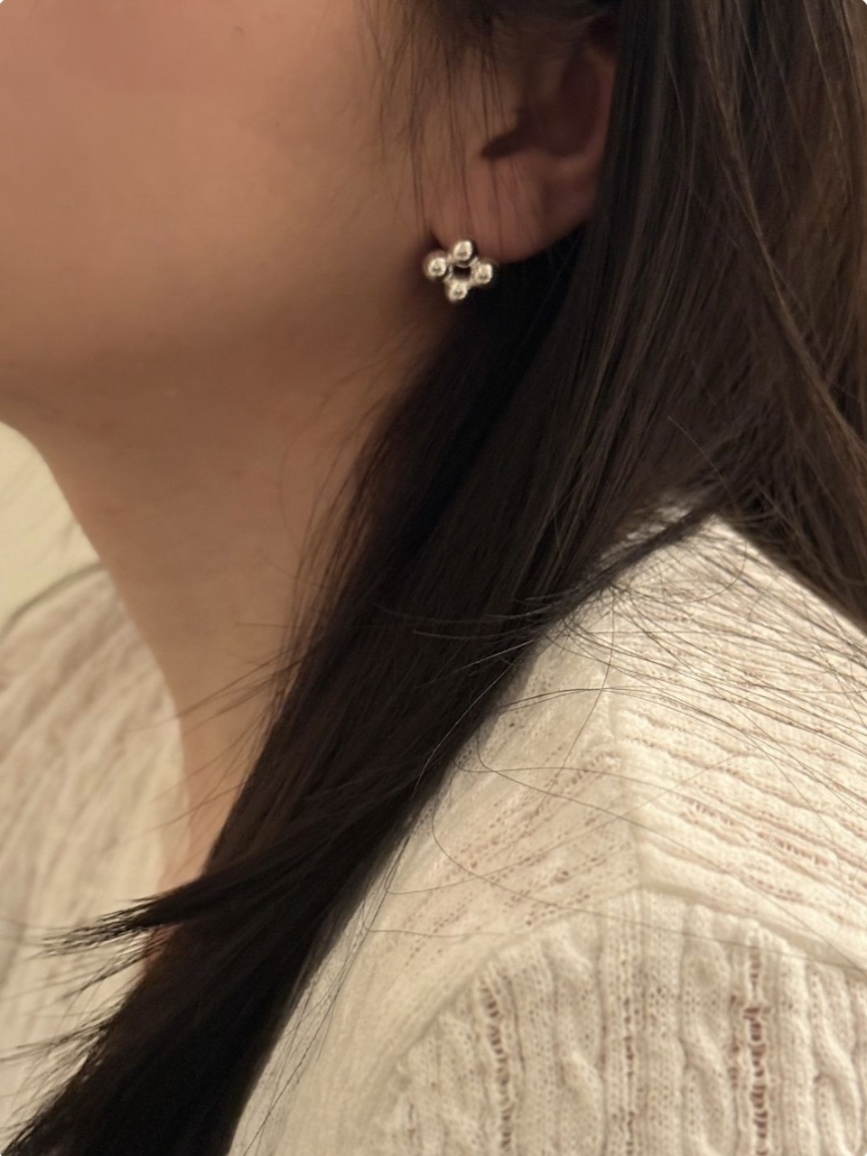 Bloom stud earring • silver925