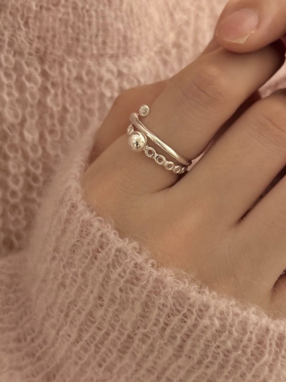 Froi ring • silver925 레이어드반지