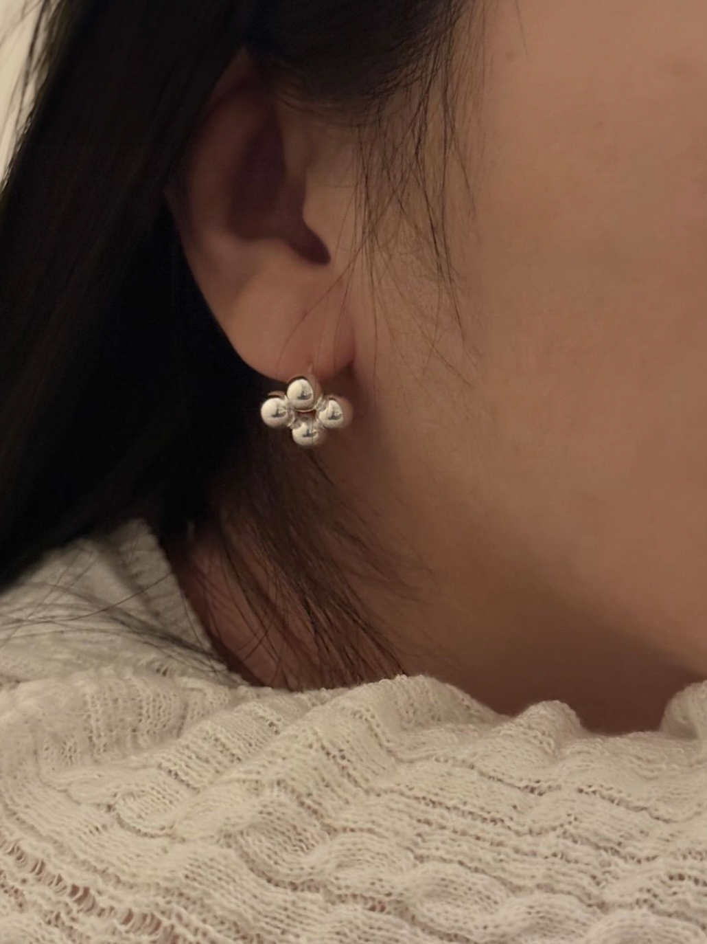 Bloom stud earring • silver925