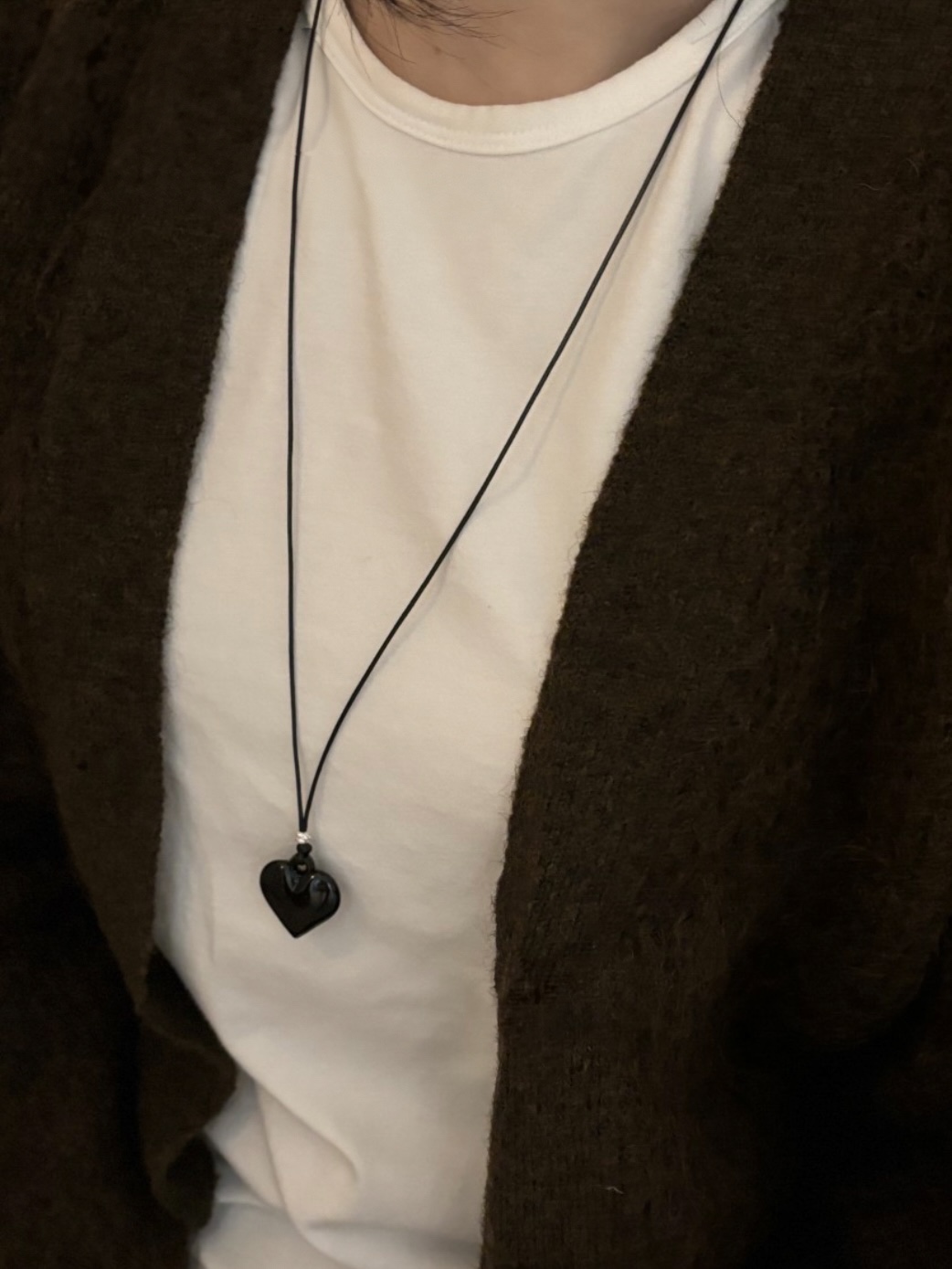 Heart long necklace