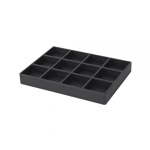 인조가죽 나눔 12칸 다용도 진열대 블랙 소 20x15x2.5cm