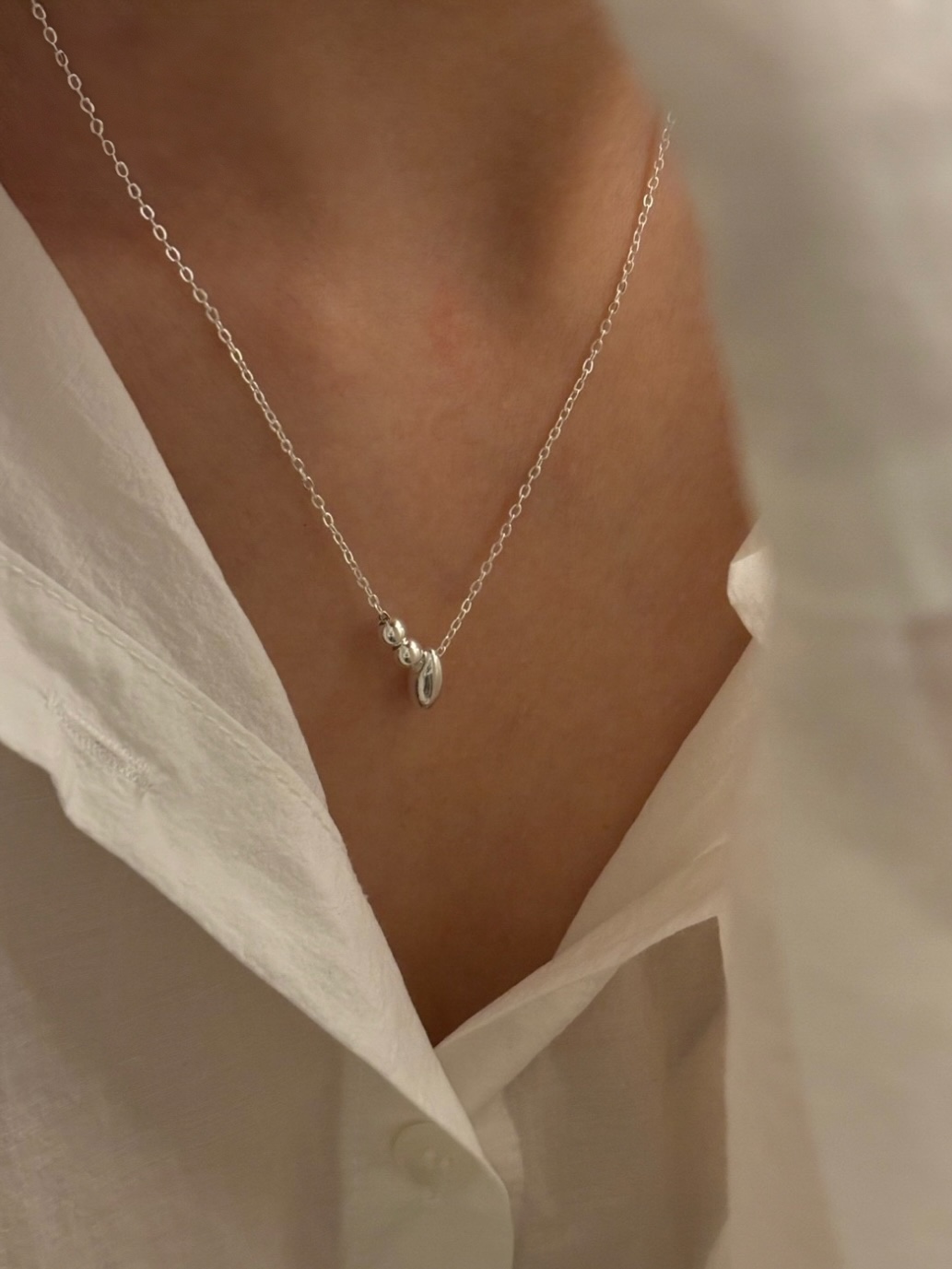 Ovalbean necklace • silver925
