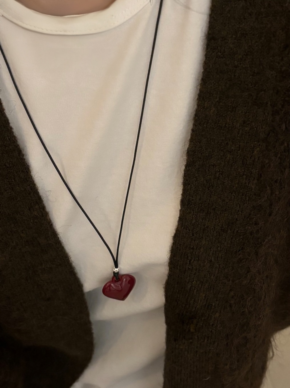 Heart long necklace