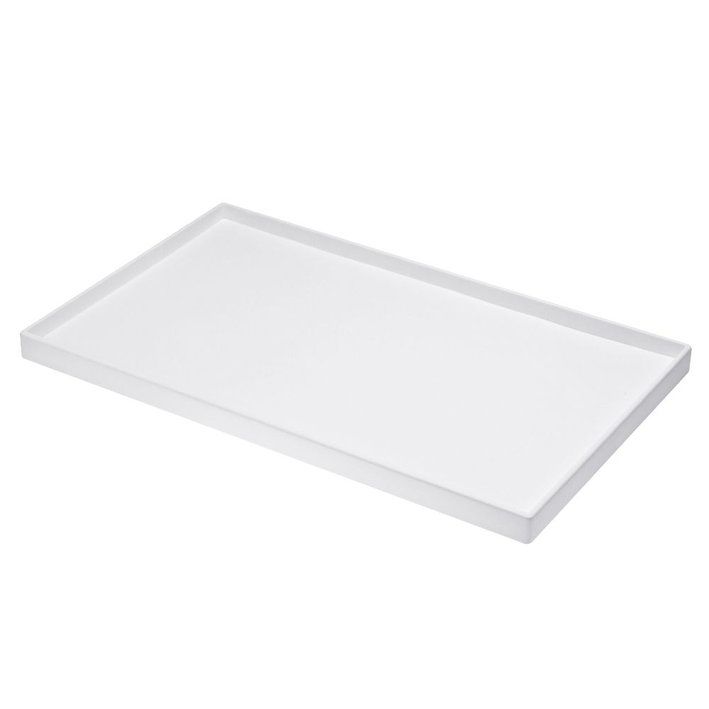 인조가죽 민판 다용도 진열대 화이트 50x30x2.5cm