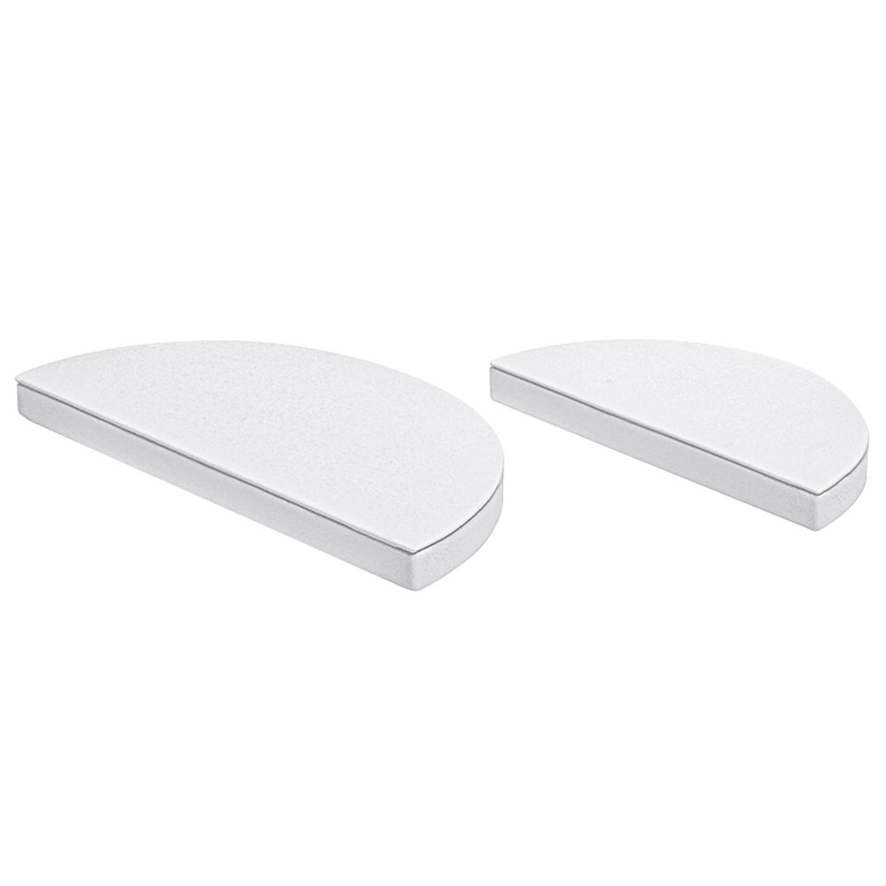 인조가죽 반원 목침 다용도 진열대 화이트 소 15x7.5x1.5cm