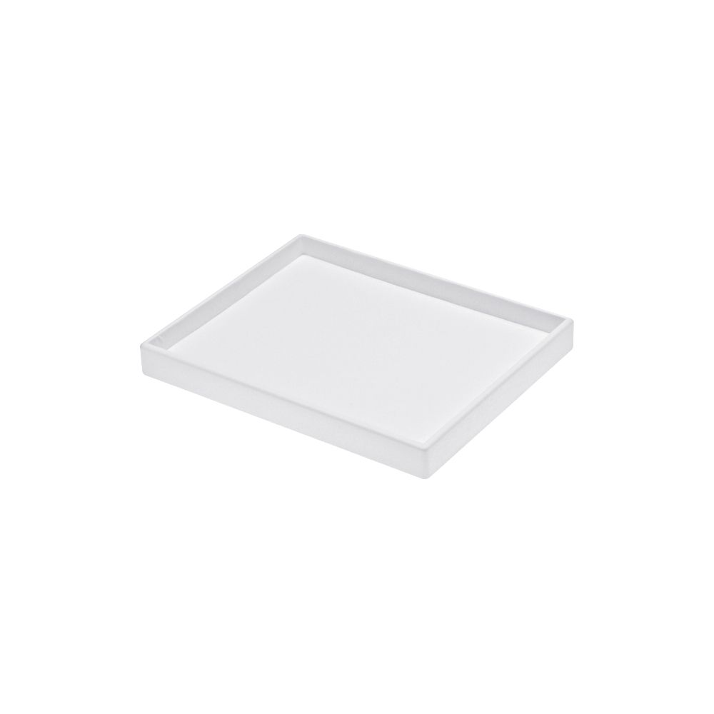 인조가죽 민판 다용도 진열대 화이트 25x20x2.5cm