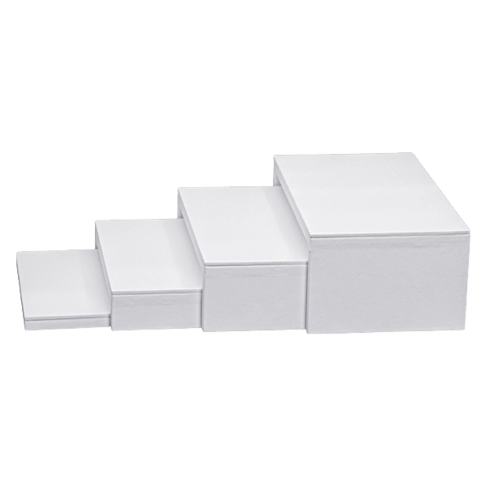 인조가죽 점보 4단 ㄷ자 다용도 진열대 화이트 25x15x10cm