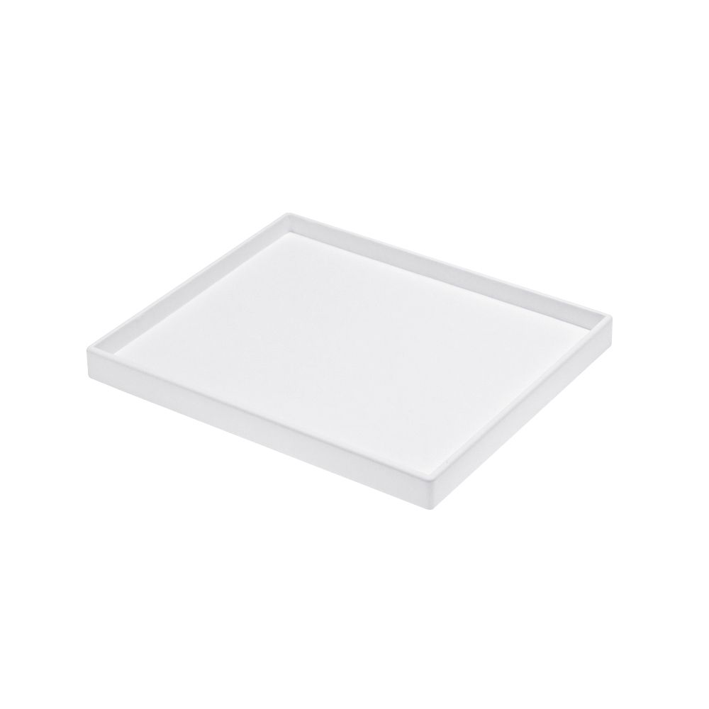 인조가죽 민판 다용도 진열대 화이트 30x25x2.5cm