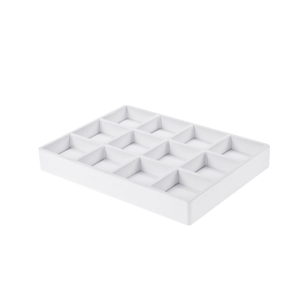 인조가죽 나눔 12칸 다용도 진열대 화이트 소 20x15cm