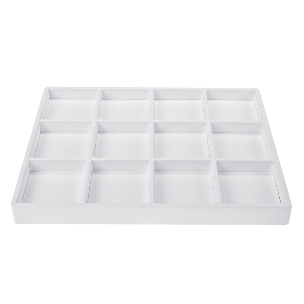 인조가죽 나눔 12칸 다용도 진열대 화이트 대 29x25x2.5cm
