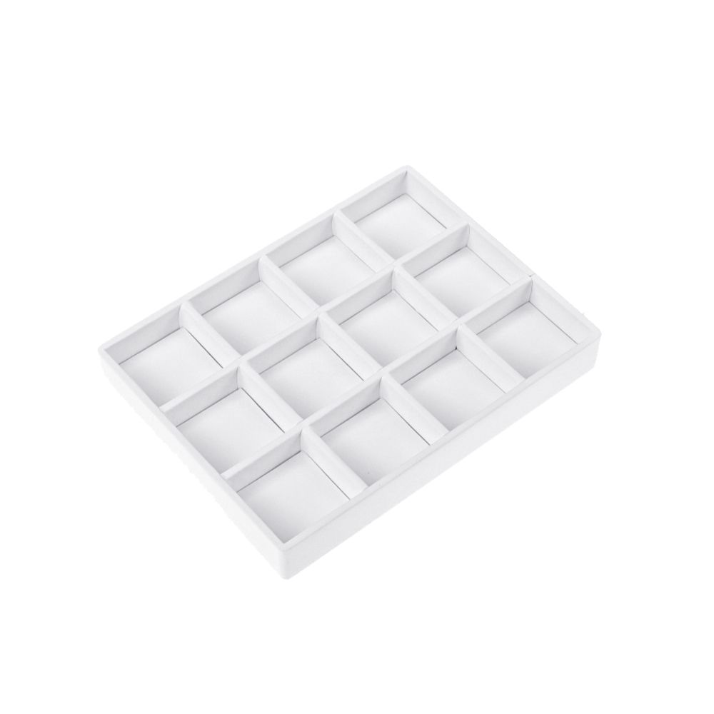 인조가죽 나눔 12칸 다용도 진열대 화이트 소 20x15cm