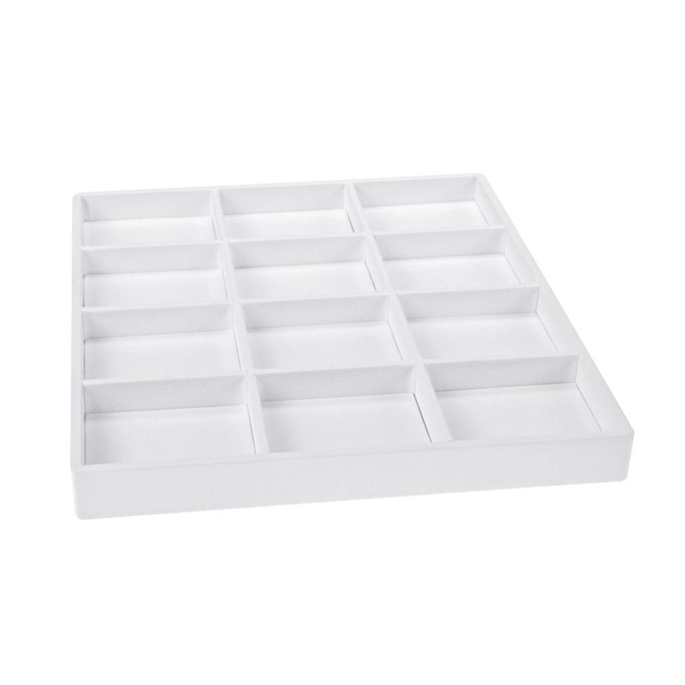 인조가죽 나눔 12칸 다용도 진열대 화이트 대 29x25x2.5cm