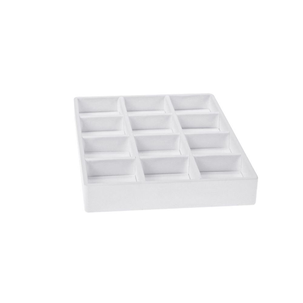 인조가죽 나눔 12칸 다용도 진열대 화이트 소 20x15cm