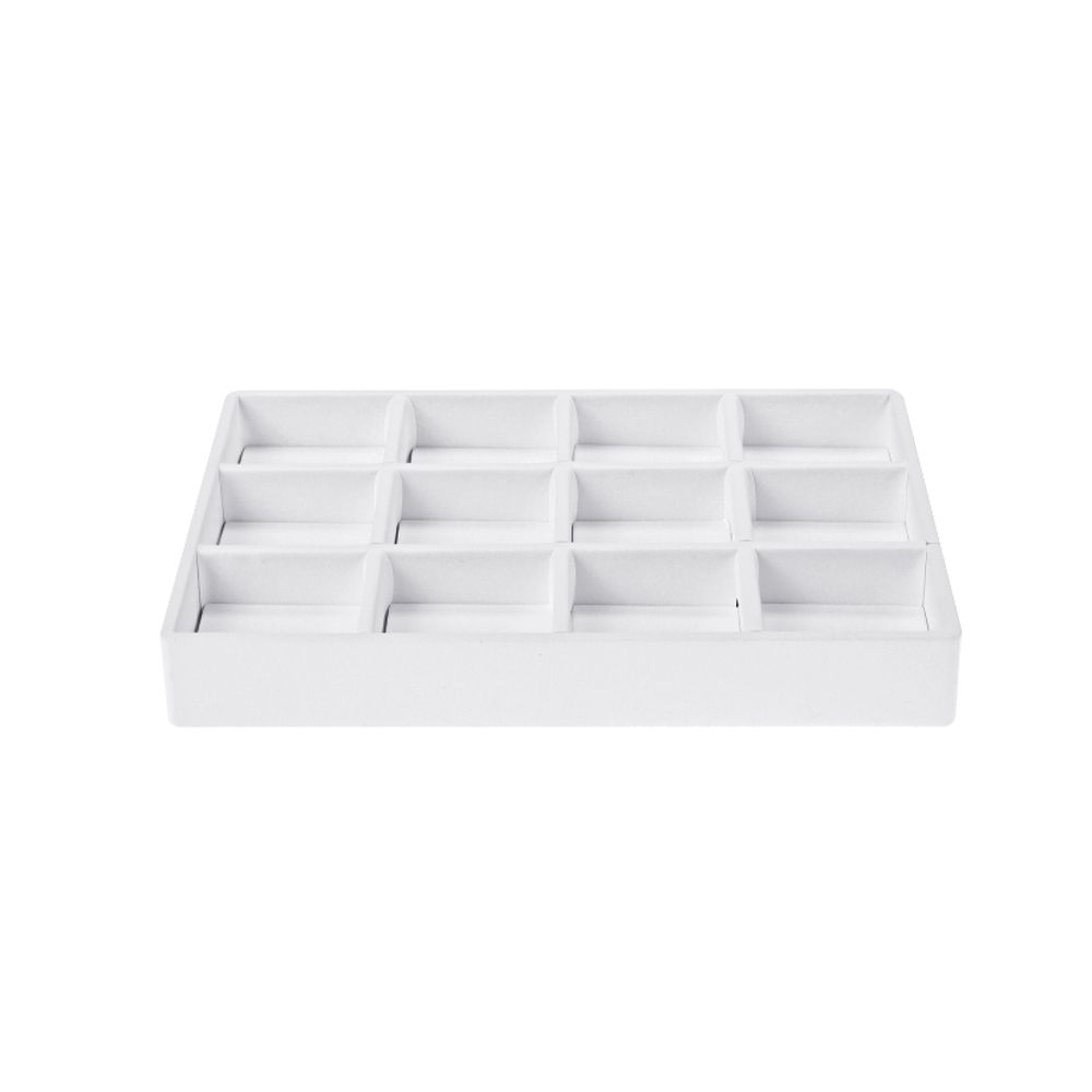 인조가죽 나눔 12칸 다용도 진열대 화이트 소 20x15cm