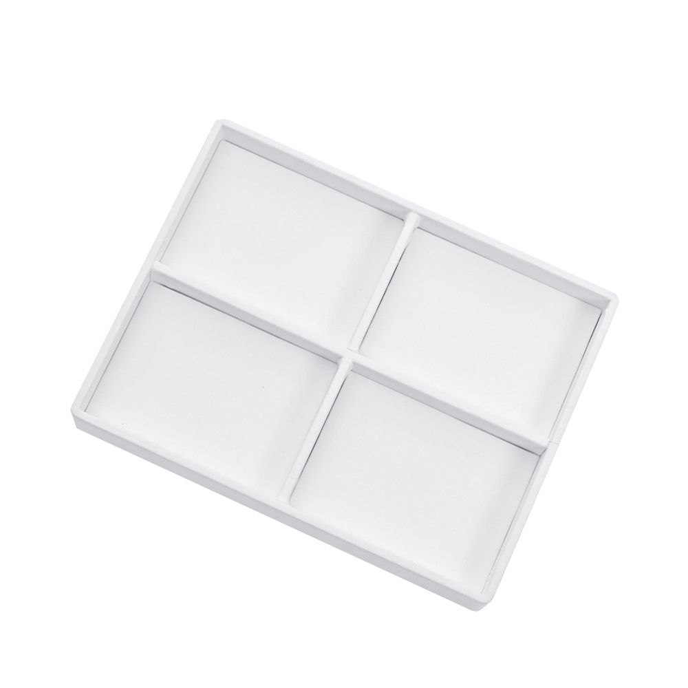 인조가죽 나눔 4칸 다용도 진열대 화이트 소 20x15x2.5cm