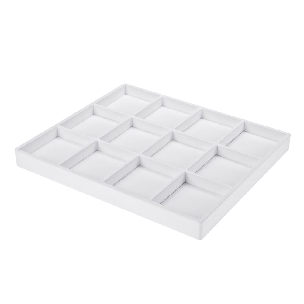 인조가죽 나눔 12칸 다용도 진열대 화이트 대 29x25x2.5cm