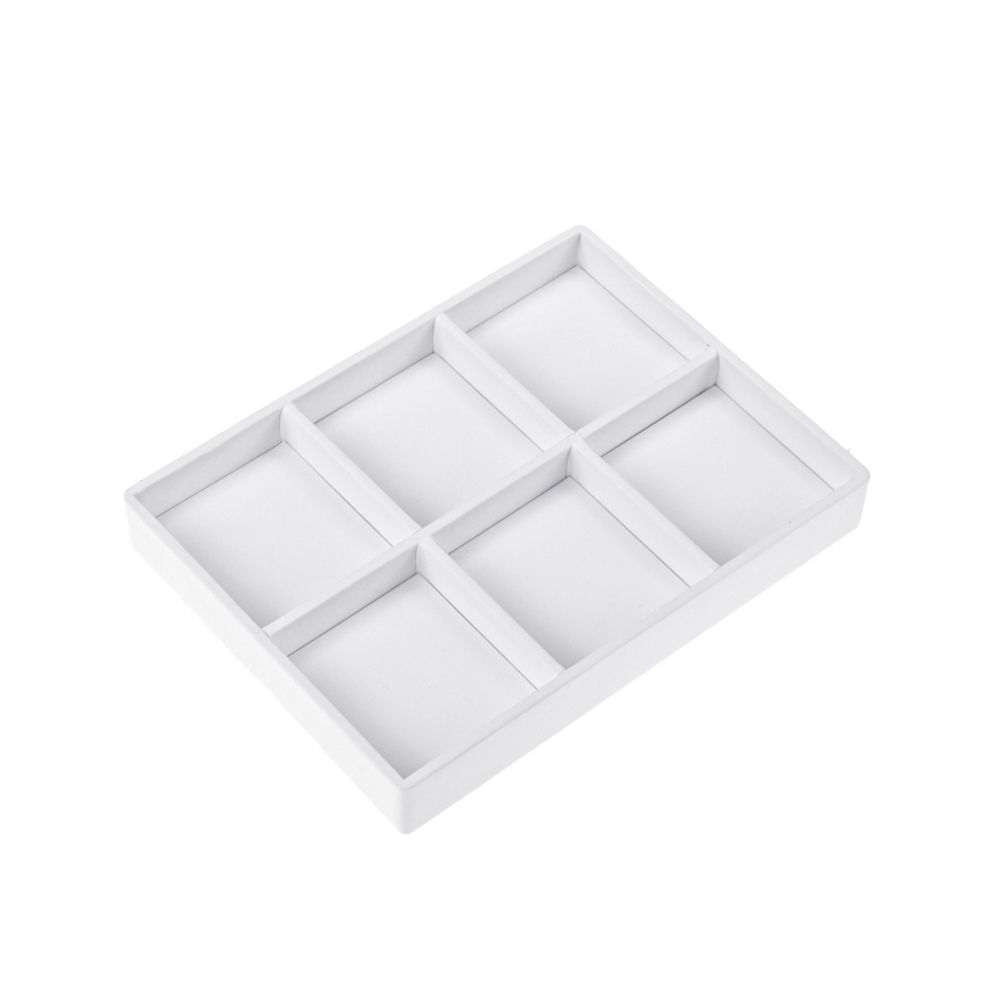 인조가죽 나눔 6칸 다용도 진열대 화이트 소 20x15x2.5cm