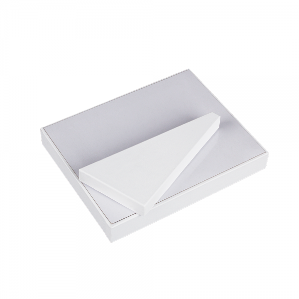 인조가죽 8줄 경사스탠드 반지 진열대 화이트 16x11x19cm