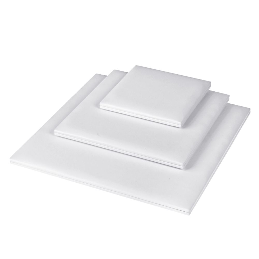 인조가죽 사각 3단 다용도 진열대 화이트 35x35x2cm