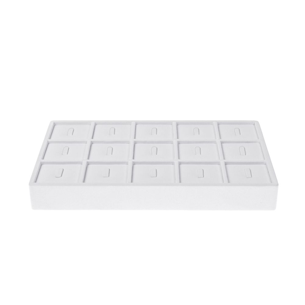 인조가죽 1/15 반지 진열대 화이트 25.5x15.5x3cm