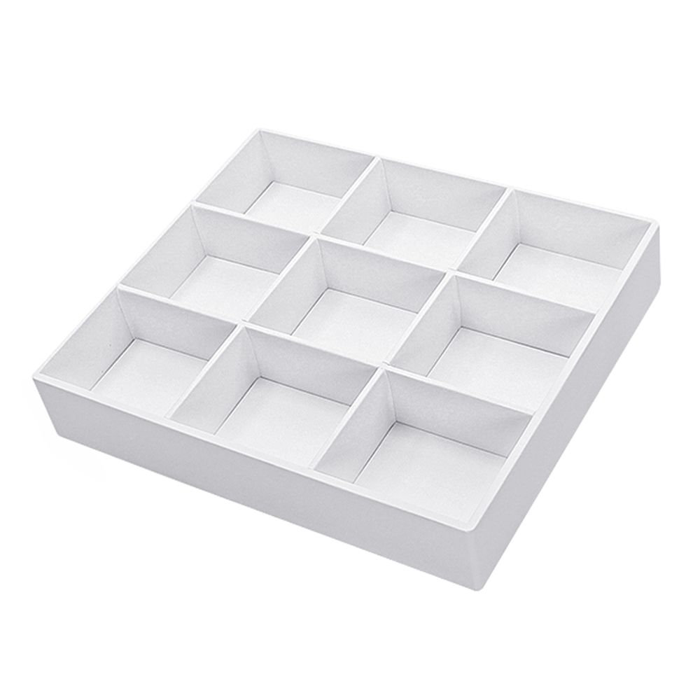 인조가죽 나눔 9칸 다용도 진열대 화이트 30x26x5.5cm