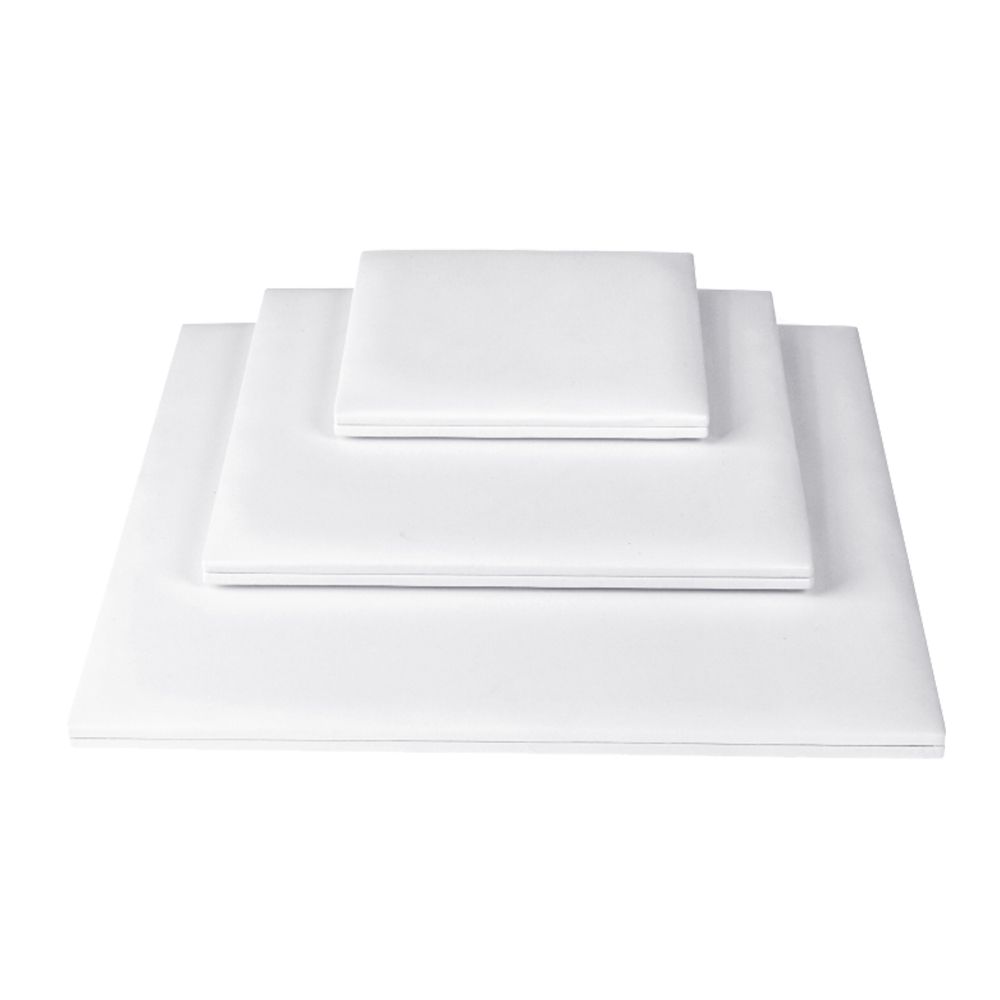인조가죽 사각 3단 다용도 진열대 화이트 35x35x2cm