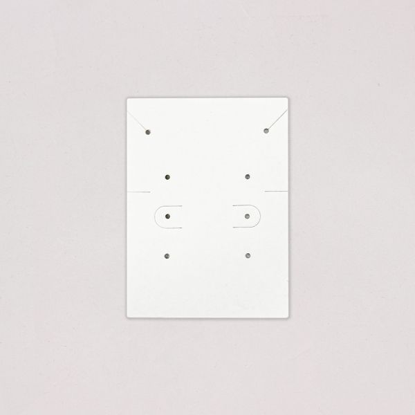 사각 무지 귀걸이 목걸이 세트 악세사리 택 화이트 5.2x7cm 100장