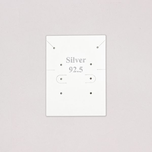 사각 귀걸이 목걸이 세트 악세사리 택 은박S92.5 화이트 5.2x7cm 100장