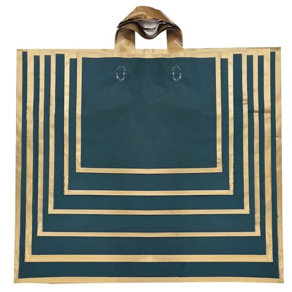 골드라인 손잡이끈 비닐봉투 쇼핑백 카키색 45x9.5x38cm 50장