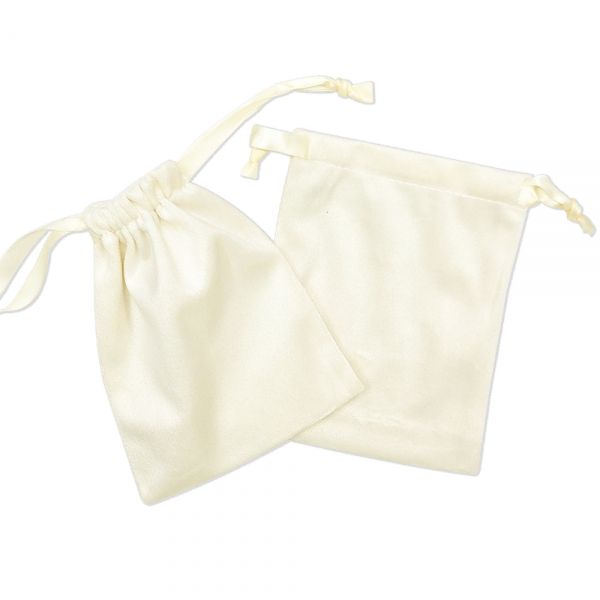사각 벨벳주머니 주얼리 파우치 아이보리 12x15cm 20장