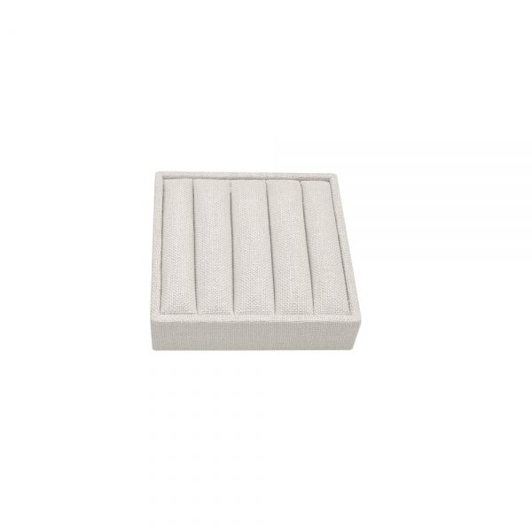 린넨 4줄 반지 진열대 베이지 10x10x2.5cm