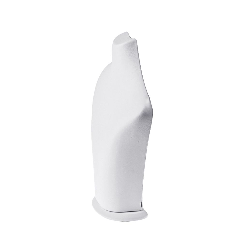 인조가죽 스탠드 목걸이 진열대 화이트 대 21x7x28cm