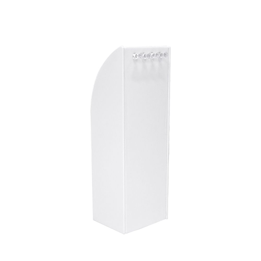 인조가죽 일자형 목걸이 진열대 화이트 소 10x8x27.5cm