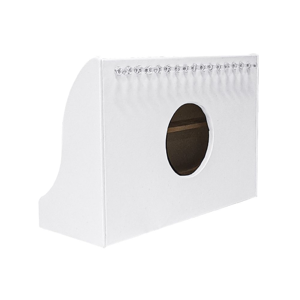 인조가죽 S형 스탠드 목걸이 진열대 화이트 30x11.5x20.5cm