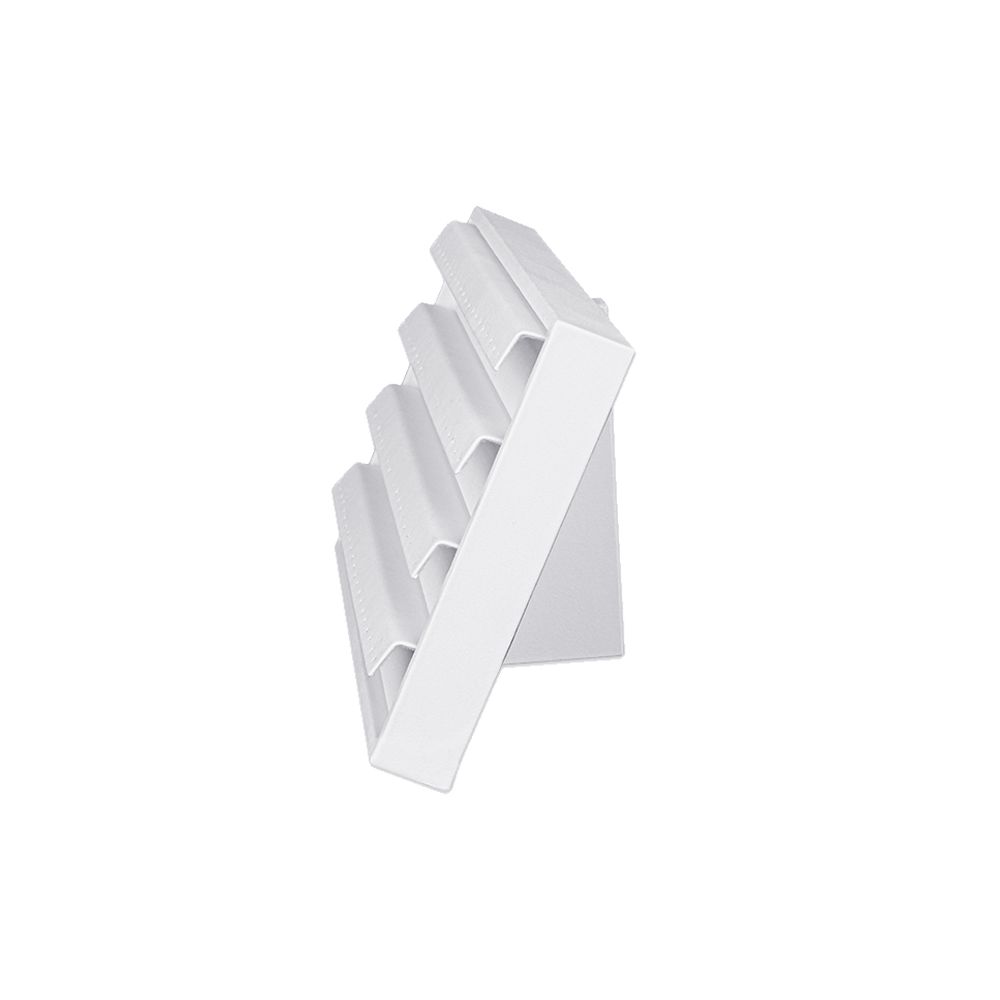 인조가죽 4단 경사스탠드 귀걸이 피어싱 진열대 화이트 25x10x15cm