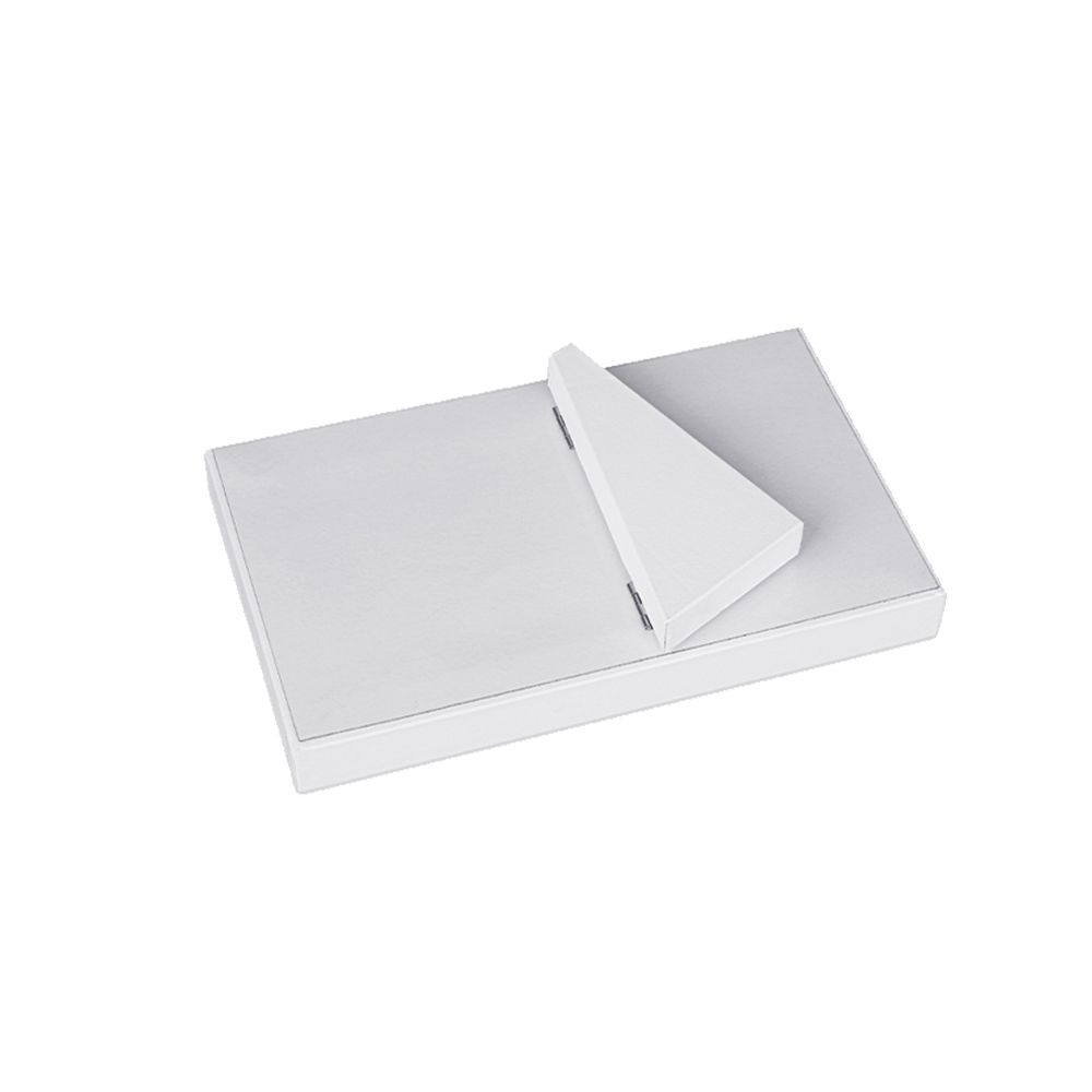 인조가죽 4단 경사스탠드 귀걸이 피어싱 진열대 화이트 25x10x15cm