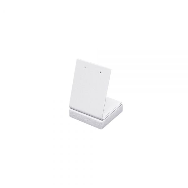 인조가죽 고급 사각 L형 귀걸이 진열대 화이트 소 4x4x6cm