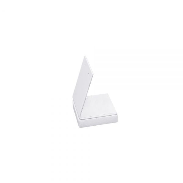 인조가죽 고급 사각 L형 귀걸이 진열대 화이트 소 4x4x6cm