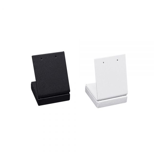 인조가죽 고급 사각 L형 귀걸이 진열대 블랙 소 4x4x6cm