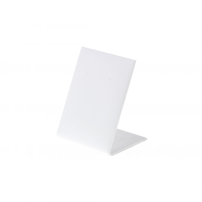 인조가죽 사각 L형 귀걸이 진열대 화이트 대 6x5x9cm
