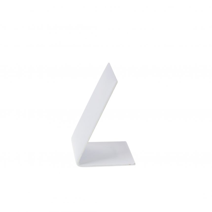 인조가죽 사각 L형 귀걸이 진열대 화이트 대 6x5x9cm