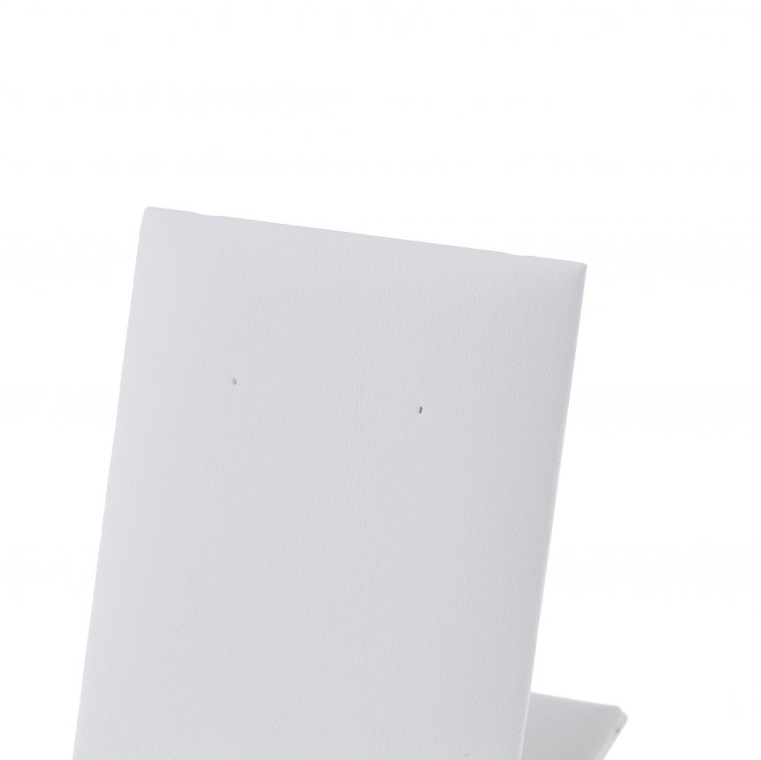 인조가죽 사각 L형 귀걸이 진열대 화이트 대 6x5x9cm