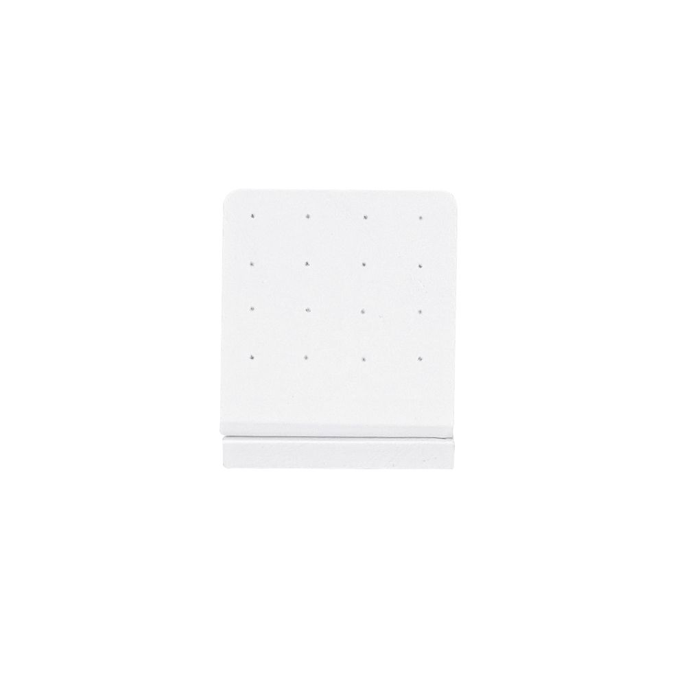 인조가죽 침 귀걸이 피어싱 진열대 화이트 16구 7x4x6.5cm