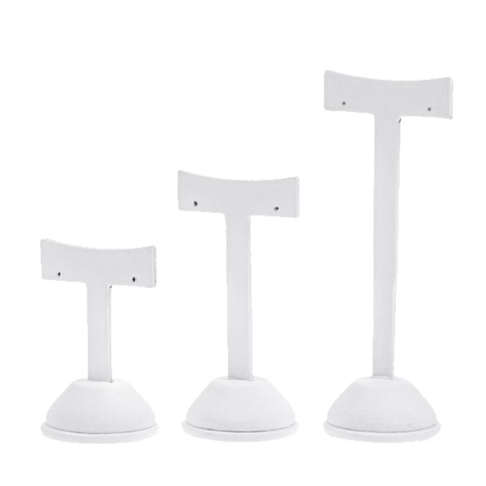 인조가죽 T자 T형 귀걸이 진열대 화이트 소 5x4.5x8cm