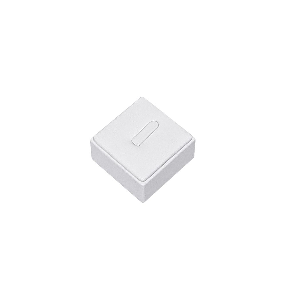 인조가죽 사각 1구 반지 진열대 화이트 4x4x2.5cm