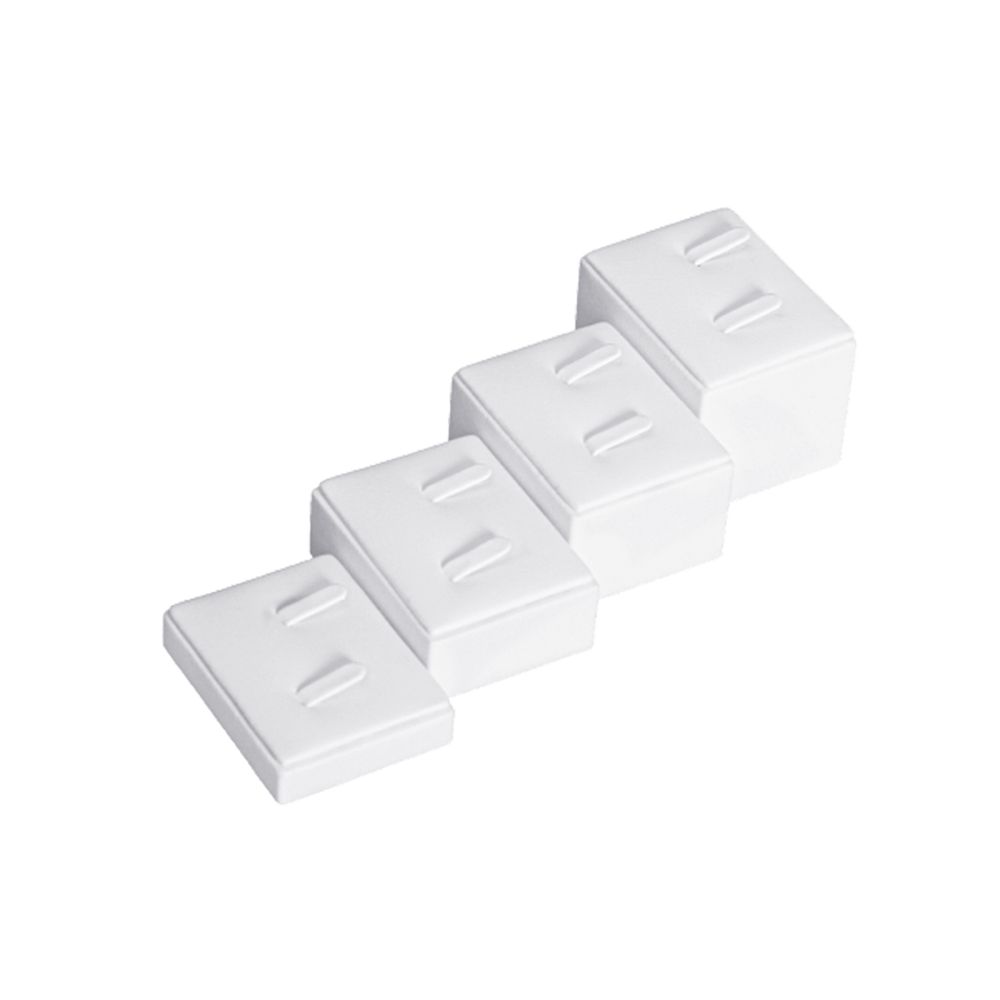 인조가죽 커플 4단 반지 진열대 화이트 6x18x4.5cm